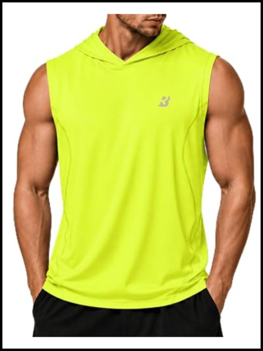 Men's Sleeveless Hoodie Tank Top UPF 50+ Sun Protection Gym Workout